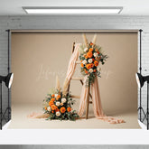 Lofaris Floral Boho Photo Booth Elegant Wedding Backdrop